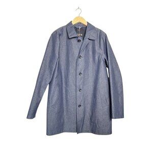 J. Crew Mackintosh Men's Laggan Half-Trench Coat Japanese Chambray Blue - Sz L